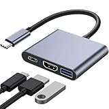 [3in1 usb ハブ HDMI対応] 3 in 1 usb c ハブ hdmi 4K PD100W 急速充電 usb-c ハブ USB Type-C 変換アダプター usb3.0 多機能 高速データ転送 映画 直挿し タイプc 設定不要 Type C to HDMI iPad 2024/MacBook/iPhone 16シリーズ/Surface/S24/Pixel9