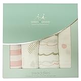 エイデンアンドアネイ ADEN+ANAIS おくるみ コットン 4枚セット 12種 クラシック モスリン スワドル (HEART BREAKER) [並行輸入品]