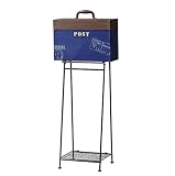paseo バッグ型スチールポスト (01-07BL) 横型 鍵付 ブルー 高さ102cm