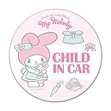 マイメロディ マグネットステッカー スタンダードデザイン【CHILD IN CAR】CHILD丸型15cm