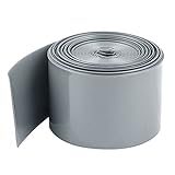 PVC熱収縮チューブ，SODIAL(R) 10M 29.5mm PVC 熱収縮チューブ　1 x 18650電池ライト　灰色