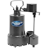 Superior Pump 92341 1/3 HP Cast Iron Sump Pump Side Discharge with Vertical Float Switch [並行輸入品]