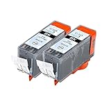 CANON キャノン BCI-325BK (BK/ブラック) x2個 2本セット LED＆残量表示可能ICチップ付 互換インクカートリッジ 【ハニハニ製 1年サポート】