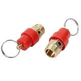 TOOGOO ペア　トーンコンプレッサー空気安全弁　1/4 PT 13 mm　レッド