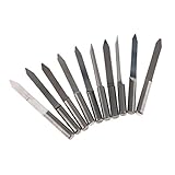 Baoblaze 10本セット　4mm　木工カッター　彫刻刀　フラットナイフ　カービング　スチール　全8サイズ　 - 0.8mm