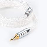 Yinyoo イヤフォン ケーブル 2pin QDC 2.5mm KBEAR KBX4913 純銀 8芯 イヤホン リケーブル 4極 99.99%の純銀度 バランス ヘッドフォン 交換用ケーブル hi-fiオーディオ イヤモニ アップグレードケーブル CRA/C12/NRA/C10 PRO/CA16/CA10/CS16 等に対応（QDC・2.5ｍｍプラグ）