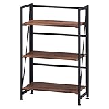 不二貿易(Fujiboeki) フォールディングシェルフ ブラウン ブラック 3段 esta 14490