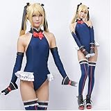 [ミドリ屋] マリー・ローズ コスプレ 衣装 レオタード マリー・ローズ コスプレ用衣装 高級 cosplay 紺 (男性LL)