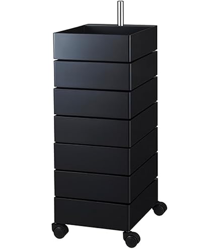 Amazon.co.jp: マジス キャスター付きワゴン 360°コンテナ 10段 トレイ