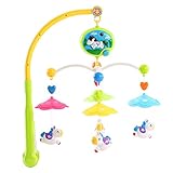 GoolRC ベビー 赤ちゃん ベル 鈴 ガラガラ サウンド付き メリー 回転出来る 音楽 知育玩具