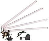 Culver LED下キャビネット照明12 V 12ワット4パックライトバーセットホワイト50 cm -19.68 " 60 LEDのキッチンキャビネット照明デラックスキット合計240 LEDのヨーロ