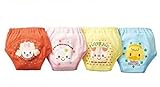 Collager Baby Toddler Girls Cute 4 Layers Potty Training Pants Reusable Underwear 4 Pcs (90, Girl) b