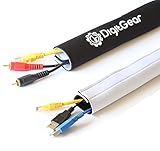 Digitgear ケーブル管理スリーブ ブラック＆ホワイト 128インチ
