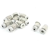 10 Pcs 1/4"NPT Male Thread 6mm Tube Push in to Connect Quick Fittings [並行輸入品]