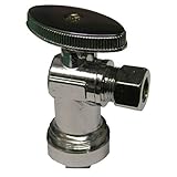 LASCO 06-9293 Angle Stop Quarter Turn Ball Valves, 5/8-Inch Quick Connect Inlet X 3/8-Inch Compressi