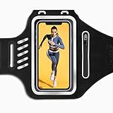 Buloge ランニングアームバンド スポーツ ランニング スマホ アームバンド タッチ操作対応 防水 防汗 軽量 【顔認証対応+滑り止め】