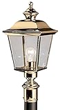 Kichler Lighting 9913PB Shore Post Mount Light, Polished Brass [並行輸入品]
