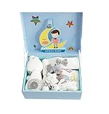 MJY屋 ベビー ギフトセット かわいい ぬいぐるみ 音楽 肌着 ベビー服 ロンパース カバーオール ギフトセット (プリンス)