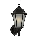 Sea Gull Lighting 88941BL-782 Outdoor Sconce with Satin Etched?Glass Shades, Heirloom Bronze Finish 