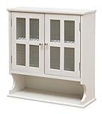 キッチンラック45幅 (アイボリー) 【完成品/ガラス扉/スパイスラック・調味料入れ】