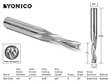 Yonico 36312-SC Low Helix Down Cut 3 Flute CNC Router Bit, 3/16 x 3/4 by Yonico