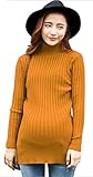Hedea (ヘデア) マタニティ セーター タートルネック ハイネック レディース 服 カットソー トップス 妊婦 産前産後兼用長袖 ニット ロング丈 ケーブル編み (マスタードイエロー)