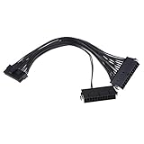 Dovewill 24ピンオス→メス　デュアル　PSU ATX　電源　アダプタ　マイニング　ケーブル　コネクタ　コード　デュアル電源シンクライン