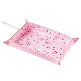 わくわくお食事タイムのベビーランチョンマット・トレイ　ハッピーうさちゃん仲良しうさちゃん（水玉ピンク）　B0503700　日本製