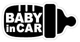 Sticker Shop Haru BABY ＩＮ CAR マグネット 哺乳瓶型 19cm ブラック