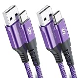 USB Type C ケーブル【PD QC4.0対応 60w急速充電】Sweguard Type C to USB C ケーブル (4m,パープル)