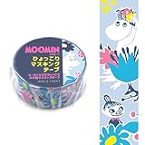 ワールドクラフト ムーミン マスキングテープ 幅15mm フラワー ブルー MOMT15-007