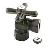 Kingston Brass CC44105X Vintage Decorative Quarter Turn Valves, 1/2 IPS x 1/2 or 7/16 Slip Comp, Dar