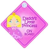 DLP016 Daddy's Little Princess On Board Car Sign New Baby/Child Gift/Present/Baby Shower Surprise by