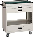 ＴＲＵＳＣＯ　ツールワゴン　７５０Ｘ５００　浅２深１引出付　ＹＧ【NTS712YG】 (販売単位：1台)