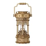 つくるんです® 日本語説明書付 3D 動く！LED・オルゴール付きオルゴールウッドパズル シリーズ (ランタン)