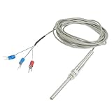 uxcell　熱電対　プローブ 　液体測定 　アース　50mm x 5mm PT100 　 3 M長さ