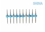 SHINA エンドミル　CNCドリル 新品　10x 1.2mm カーバイドPCBドレメルジュエリー　CNCドリルビット「ZT1.2」　収納便利