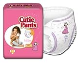Cuties Refastenable Training Pants- Girls (Case) (2T to 3T (Up to 34 lbs)- 4 Bags of 26) by Cuties [