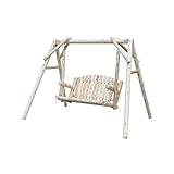 ホワイト／アメリカンスウィング ブランコ ピクニック 自然 ファミリー シンプル おしゃれ 可愛い ナチュラル 木製 木 ウッド 無塗装 抗菌作用 天然杉 天然杉丸太
