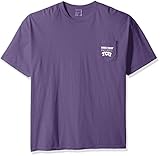 NCAA TCU Horned Frogs野球フレーム半袖ポケットTシャツ、Large、グレープ