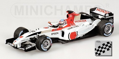 【ミニチャンプス】1/43スケールホンダ 　F1チーム B・A・R　Honda　006 #10 佐藤琢磨　（400_040110）MINICHAMPS　F1