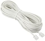 ミヨシ MCO 電話機コード 6極4芯 6極2芯 RJ11 20m 白 フラット DC-F420/WH