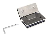 135度フレームレスブラケットシャワードアガラスにヒンジクロムメッキクリップ