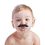 赤ちゃん面白い黒い口ひげおしゃぶりおしゃぶり歯列矯正ニップルのひげ