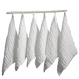 6メディカルグレードの天然抗菌、センシティブベビースキンのためのベビーバスタオルパーフェクトレジストリギフト (30CM X30CM)