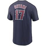 (ナイキ) 大谷翔平モデル NIKE Tシャツ【PLAYER NAME&NUMBER T-SHIRT】 (S, ネイビー) [並行輸入品]