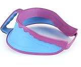 濡れない シャンプー ハット ベビー キッズ こども シャワー キャップ バス 風呂 の時に サイズ 調節 できる 海 ビーチ プール 洗髪 介護 (ブルー/パープル)