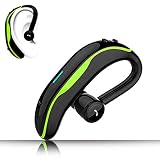 Bluetooth ヘッドセット片耳 ワイヤレス イヤホン Bluetooth V6.0 耳掛け式 ブルートゥース 左右耳兼用 マイク内蔵 Iphone Android Windows PC スマートフォンに対応 ミニ 軽量 通勤 通学 車用（グリーン）