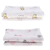 Kesoto ベビー　バスタオル　 柔らかい　コットンブランケット　約110 * 110cm 　2枚セット