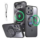 Casesmo iPhone 12/12 Pro 用 ケースMagsafe 対応 360°回転可能な Magsafeリングスタンド ホルダー
